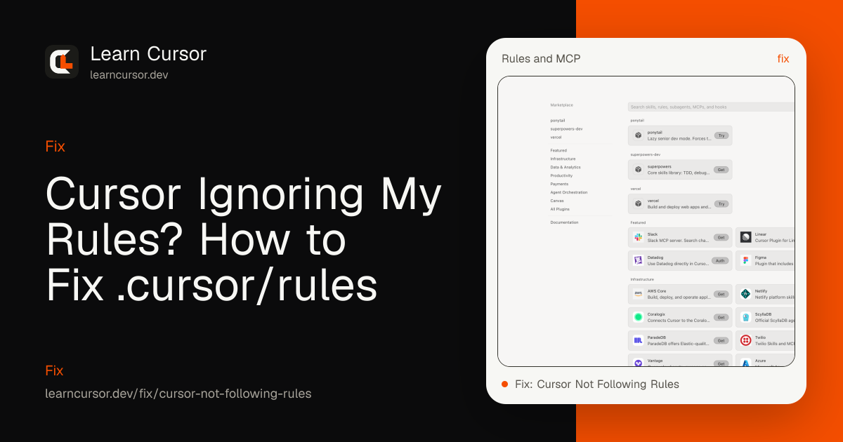 Cursor Ignoring My Rules? How to Fix .cursor/rules