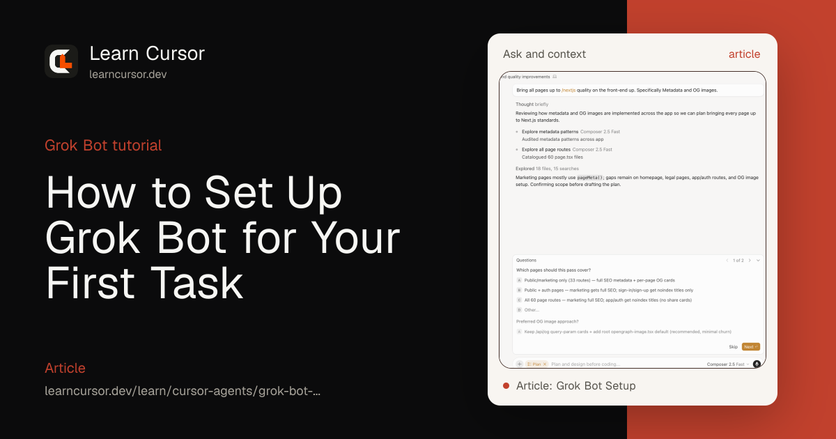 How to Set Up Grok Bot for Your First Task