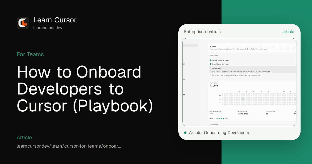 How to Onboard Developers to Cursor (Playbook)