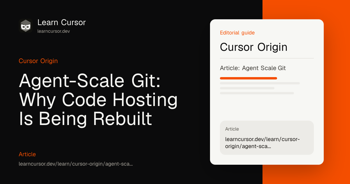 Agent-Scale Git: Why Code Hosting Is Being Rebuilt