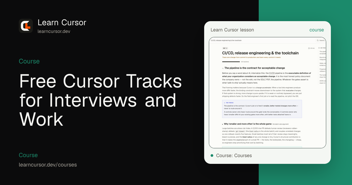 Free Cursor Tracks for Interviews and Work · Learn Cursor
